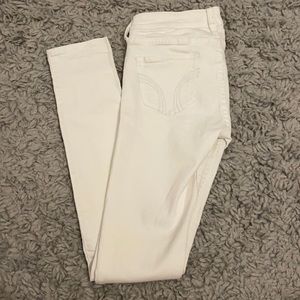 Hollister white super skinny jeans